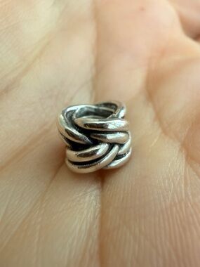 Retired Pandora Sterling Silver Forget-Me-Knot Charm